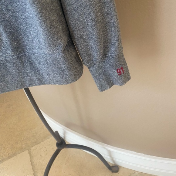 Gray Zip Up Jacket with Ribbed Cuffs - Picture 4 of 4